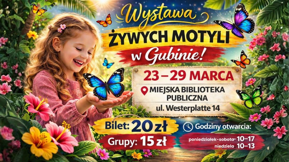 Egzotyczne motyle w bibliotece - zapraszamy