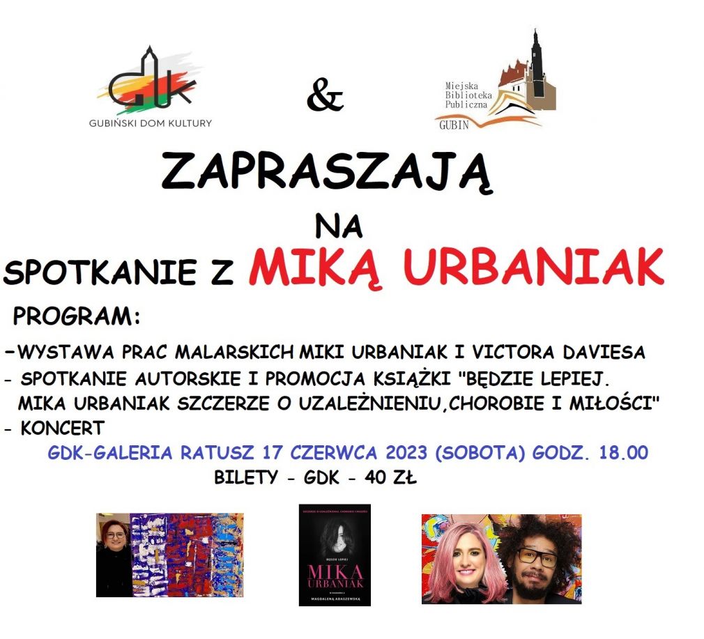 Mika Urbaniak i Victor Davies w Gubinie - zapraszamy