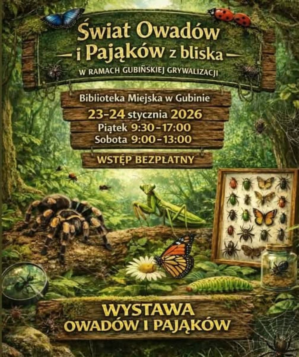 Wystawa pająków i owadów