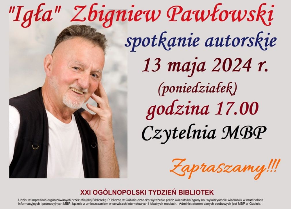 Spotkanie autorskie ze Zbigniewem Pawłowskim "Igłą"