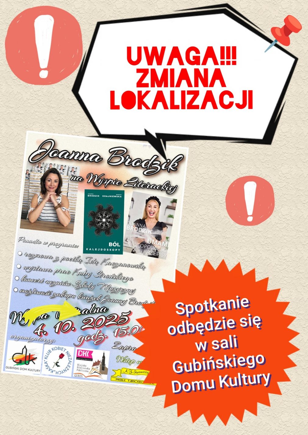 Wyspa Literacka 2025- zmiana lokalizacji