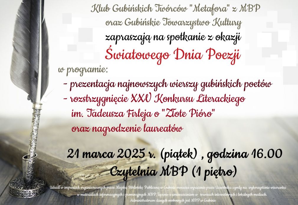 Zapraszamy na poetyckie popołudnie