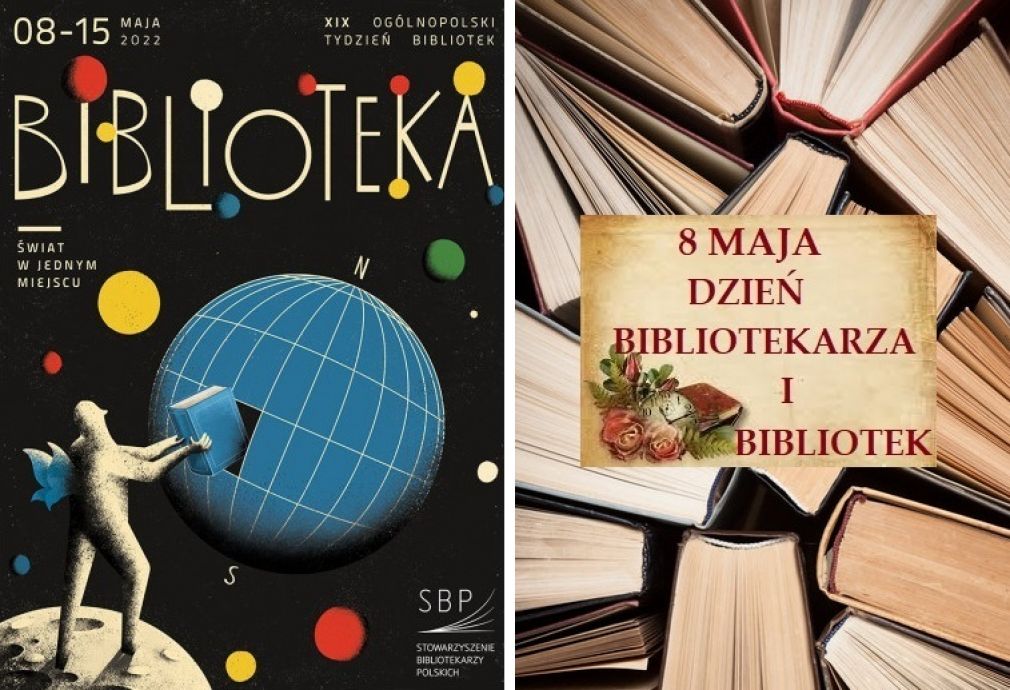 8-15 maja 2022 XIX Ogólnopolski Tydzień Bibliotek i Dzień Bibliotekarza