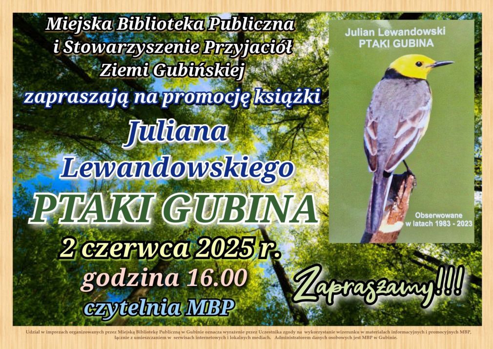 Ptaki Gubina - promocja książki
