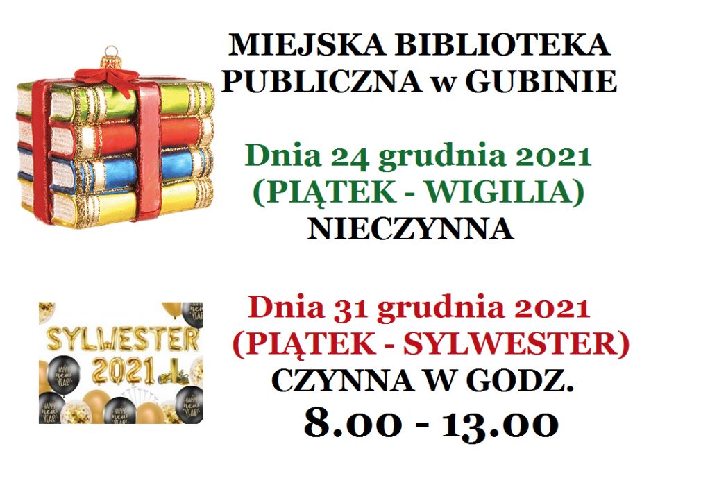 Życzenia i świąteczno-sylwestrowe godziny otwarcia MBP